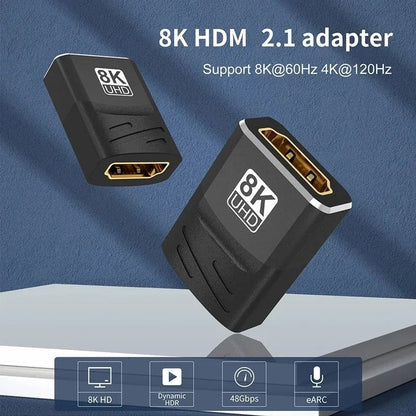 8K HDMI Extender Female To Female Cable Adapter Connector 1