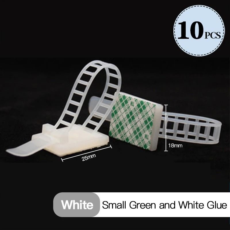 Cable Tie Wire Management Clips Adjustable Cable Organizer Set 10 Piece 6
