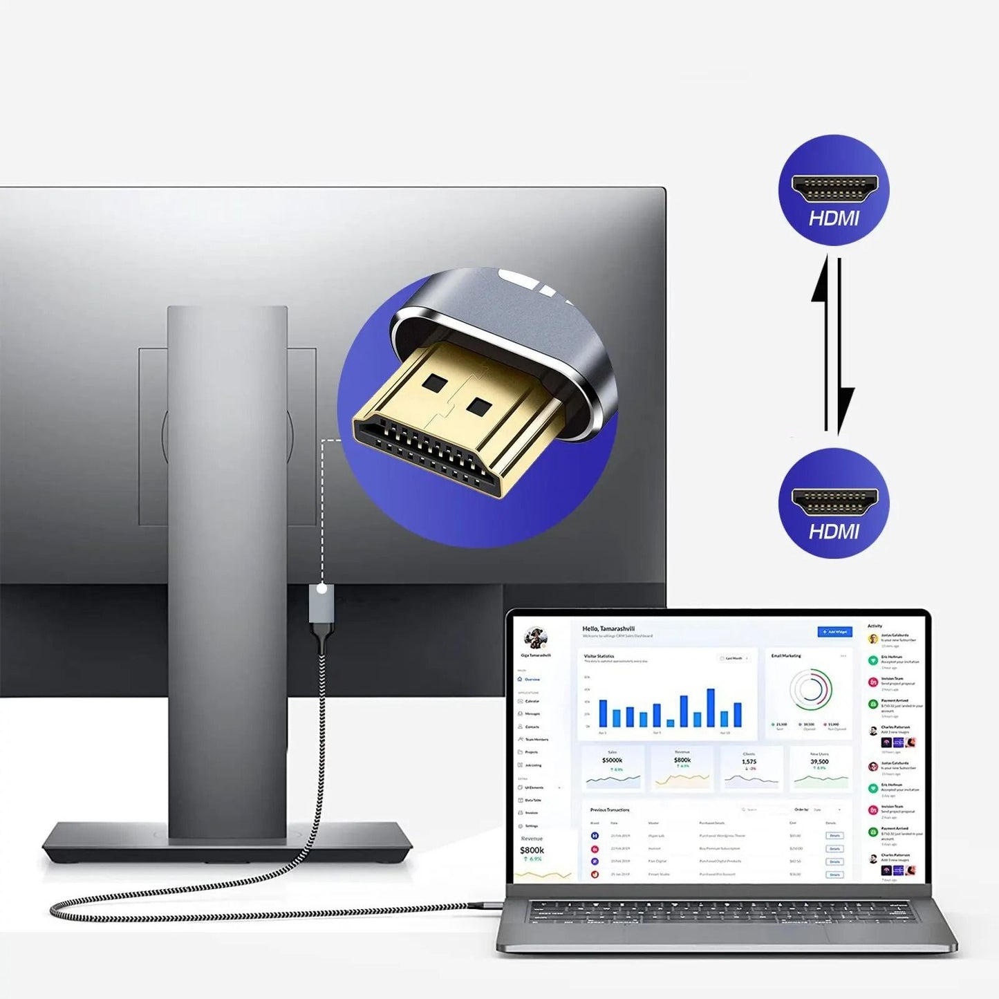 HDMI Cable 20 4K High Speed Ethernet Cable For TV Gaming And Streaming 2