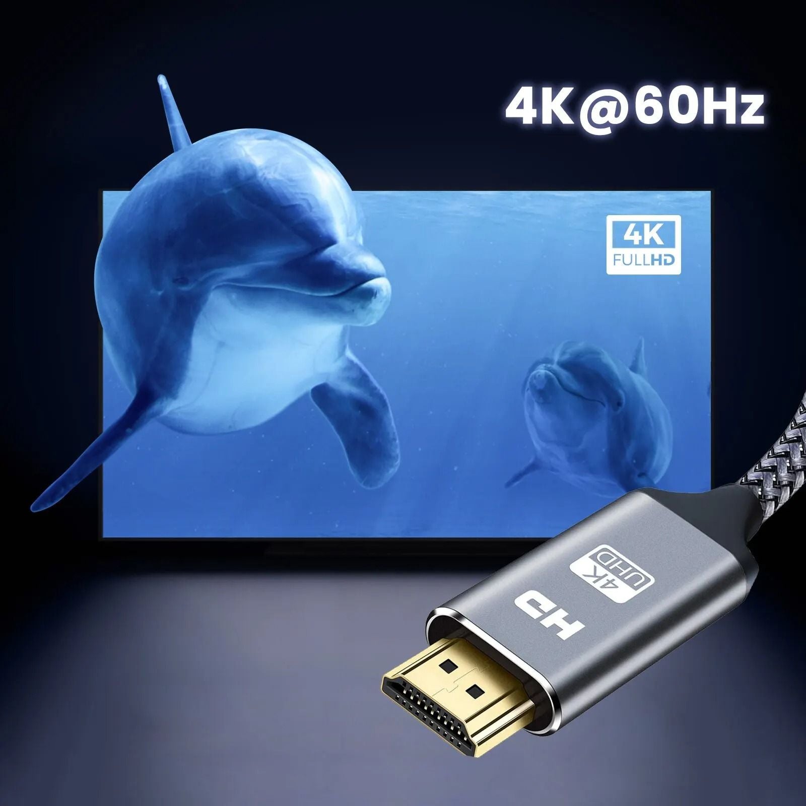 HDMI Cable 2.0 4K High Speed Ethernet Cable for TV Gaming and Streaming