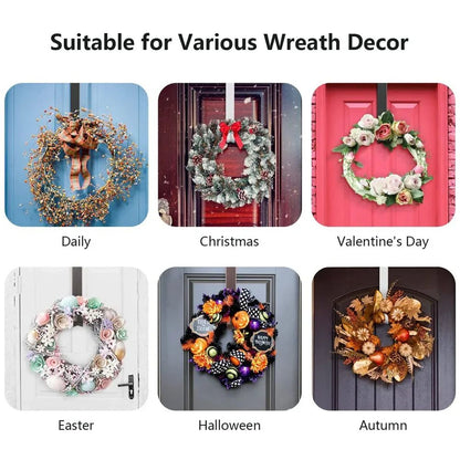 Adjustable OvertheDoor Wreath Hanger  Metal Hook For Christmas Halloween  Easter Decor 3