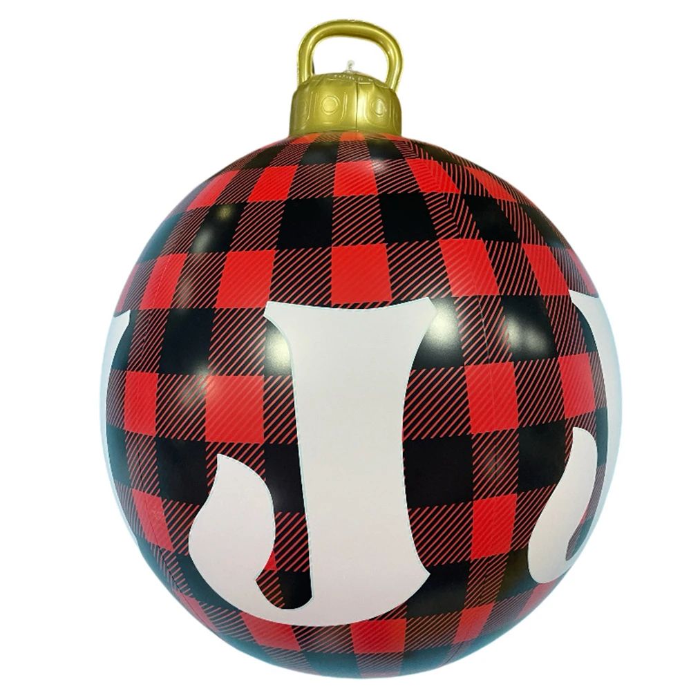 60cm Inflatable Christmas Candy Ball  PVC Santa  Tree Ornament For Outdoor Holiday Decor 14