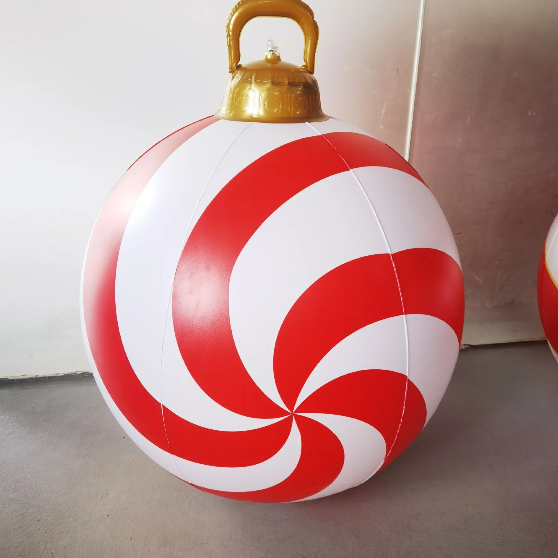 60cm Inflatable Christmas Candy Ball  PVC Santa  Tree Ornament For Outdoor Holiday Decor 17