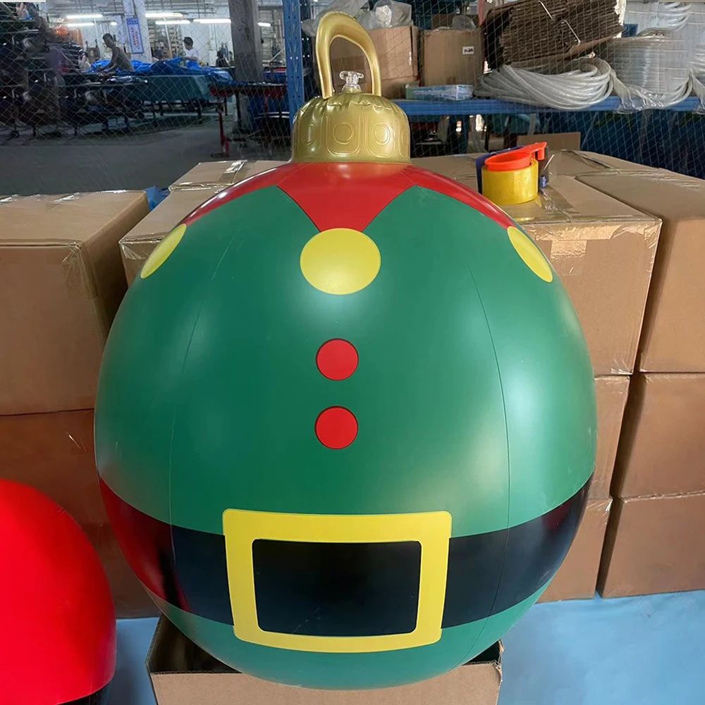 60cm Inflatable Christmas Candy Ball  PVC Santa  Tree Ornament For Outdoor Holiday Decor 21