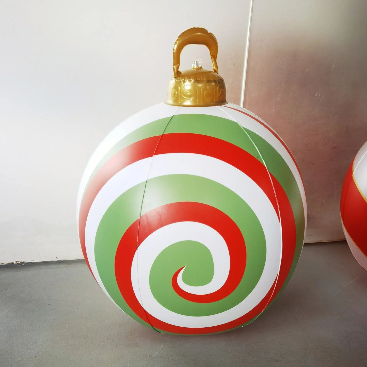 60cm Inflatable Christmas Candy Ball  PVC Santa  Tree Ornament For Outdoor Holiday Decor 24