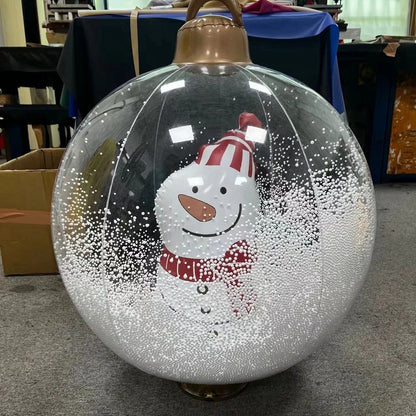 60cm Inflatable Christmas Candy Ball  PVC Santa  Tree Ornament For Outdoor Holiday Decor 27