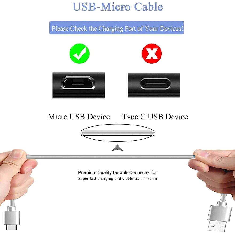 Micro USB Cable 3A Fast Charging Data Wire For Android Phones And Devices 3
