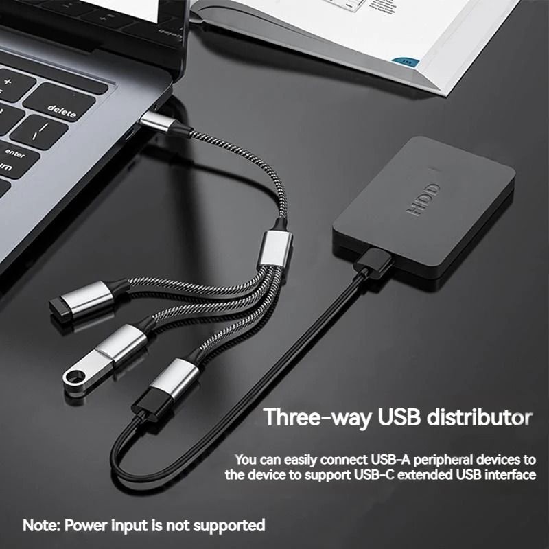 4 In 1 USB Splitter Cable USB 20 Power Extender 1 To 4 Adapter Hub 3