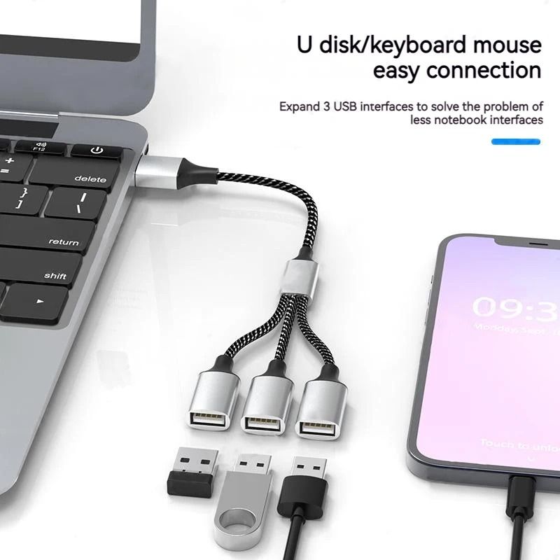 4 In 1 USB Splitter Cable USB 20 Power Extender 1 To 4 Adapter Hub 4