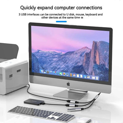 4 In 1 USB Splitter Cable USB 20 Power Extender 1 To 4 Adapter Hub 5