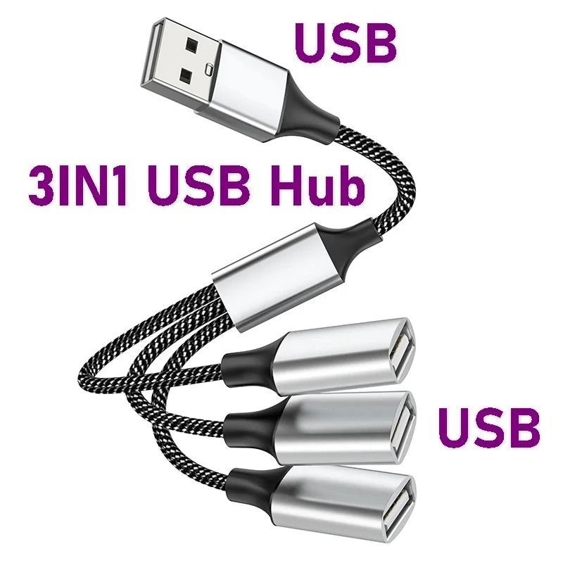 4 In 1 USB Splitter Cable USB 20 Power Extender 1 To 4 Adapter Hub 6