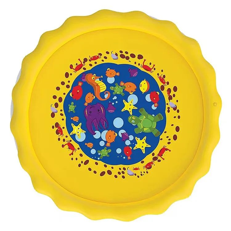 NonSlip Splash Pad For Kids  Dogs  Thickened Summer Sprinkler Play Mat 100170cm 8