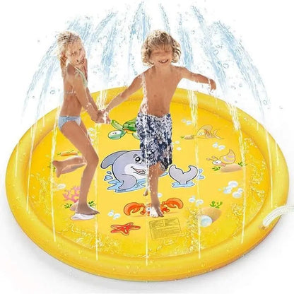 NonSlip Splash Pad For Kids  Dogs  Thickened Summer Sprinkler Play Mat 100170cm 9