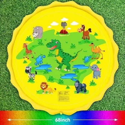 NonSlip Splash Pad For Kids  Dogs  Thickened Summer Sprinkler Play Mat 100170cm 10
