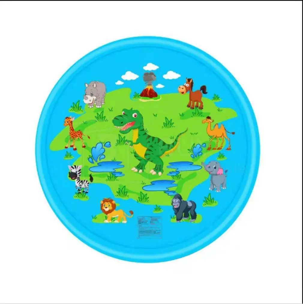 NonSlip Splash Pad For Kids  Dogs  Thickened Summer Sprinkler Play Mat 100170cm 14