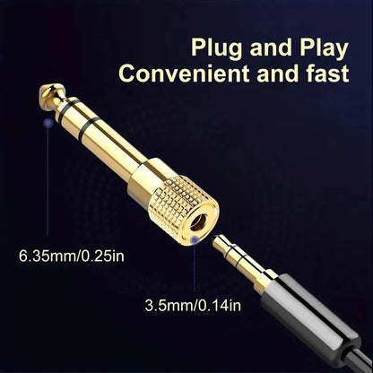 635mm Male To 35mm Female Audio Adapter Gold Plated AUX Connector 4