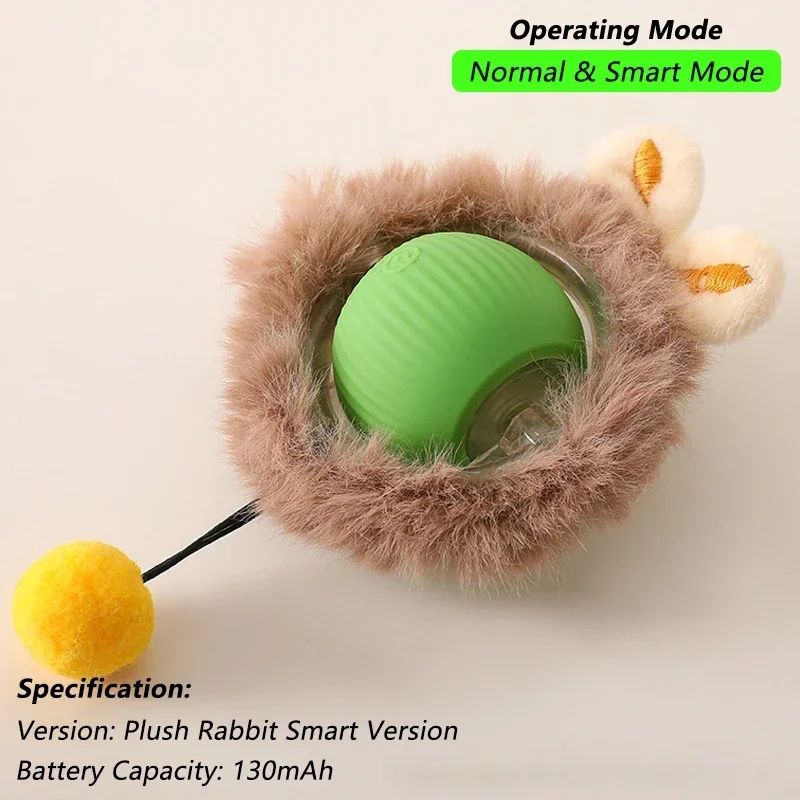 Automatic Rolling Pet Ball With Tail  Rechargeable Smart Interactive Toy For Cats  Dogs 10