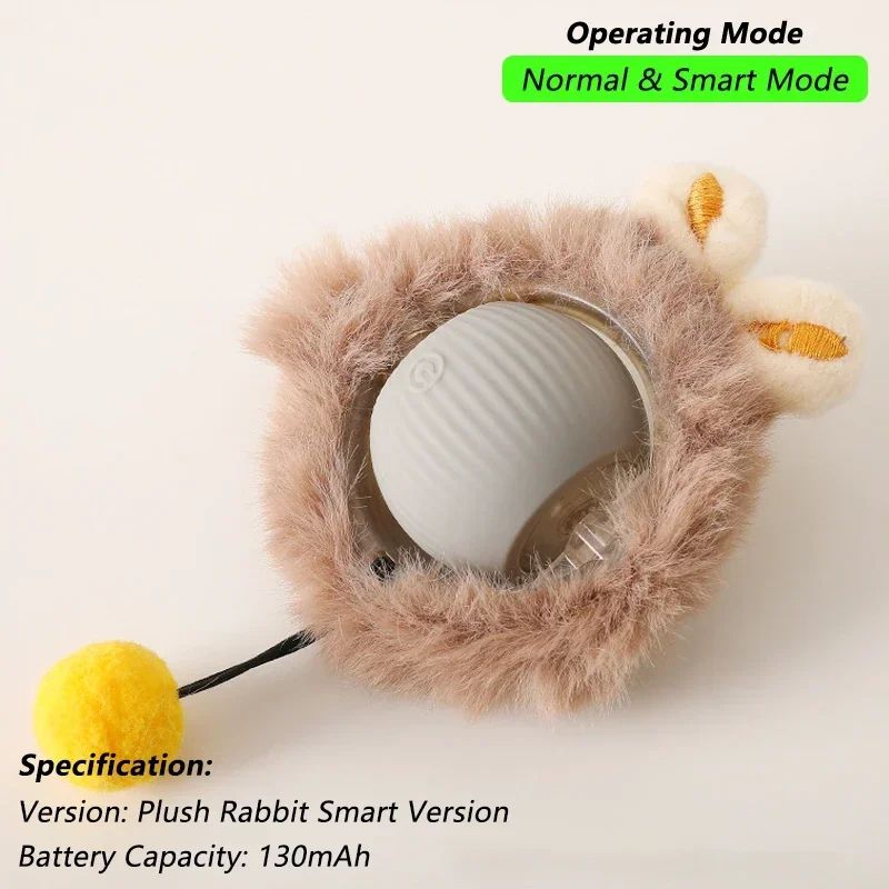 Automatic Rolling Pet Ball With Tail  Rechargeable Smart Interactive Toy For Cats  Dogs 11