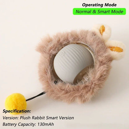 Automatic Rolling Pet Ball With Tail  Rechargeable Smart Interactive Toy For Cats  Dogs 11
