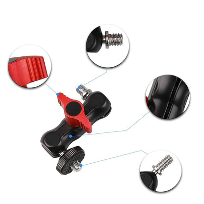 Camera Super Clamp Mount With 360 Degree Ballhead Magic Arm Adapter 5
