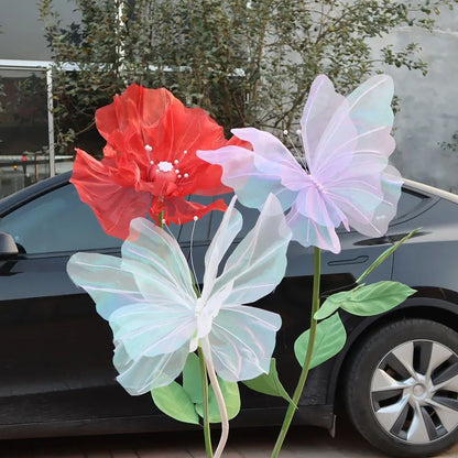 50cm 3D Simulation Butterfly  Large Hanging Gauze Decoration For Weddings Festivals  Outdoor Displa 1