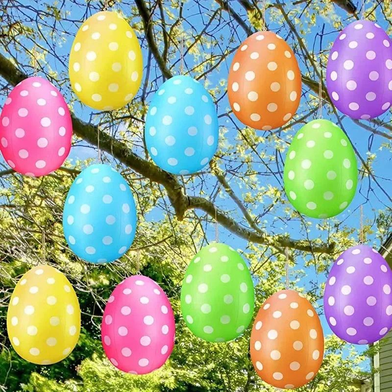 16Inch Giant Easter Egg Inflatable Ornament  Outdoor PVC Garden Decoration 3