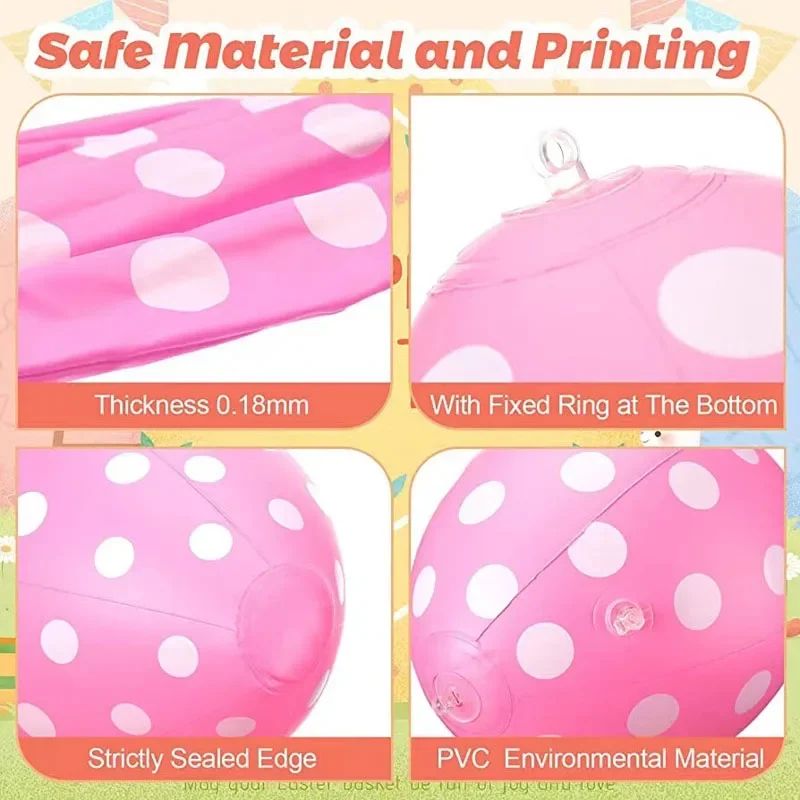 16Inch Giant Easter Egg Inflatable Ornament  Outdoor PVC Garden Decoration 5