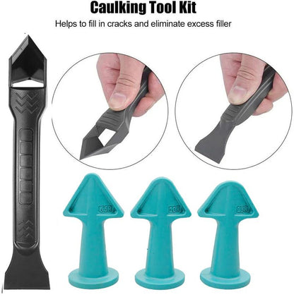 Premium 5Piece Caulking Nozzle  Finishing Spatula Kit  Smooth Sealant  Grout Tool 2