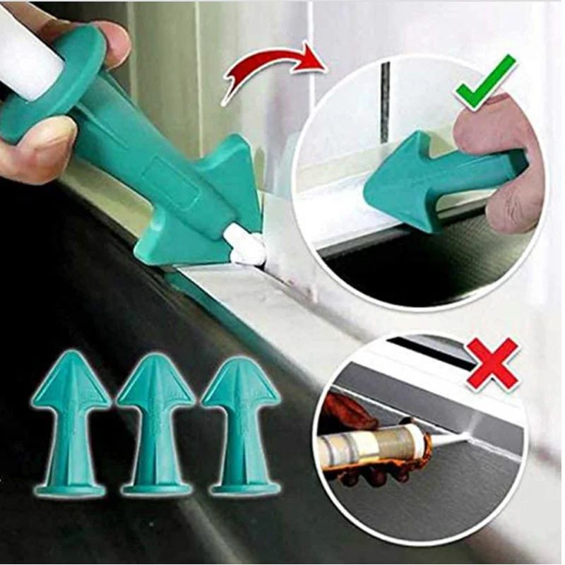 Premium 5Piece Caulking Nozzle  Finishing Spatula Kit  Smooth Sealant  Grout Tool 3