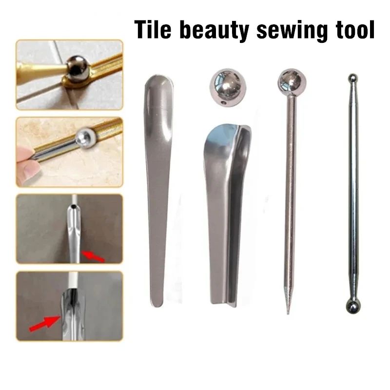 Premium 5Piece Caulking Nozzle  Finishing Spatula Kit  Smooth Sealant  Grout Tool 5