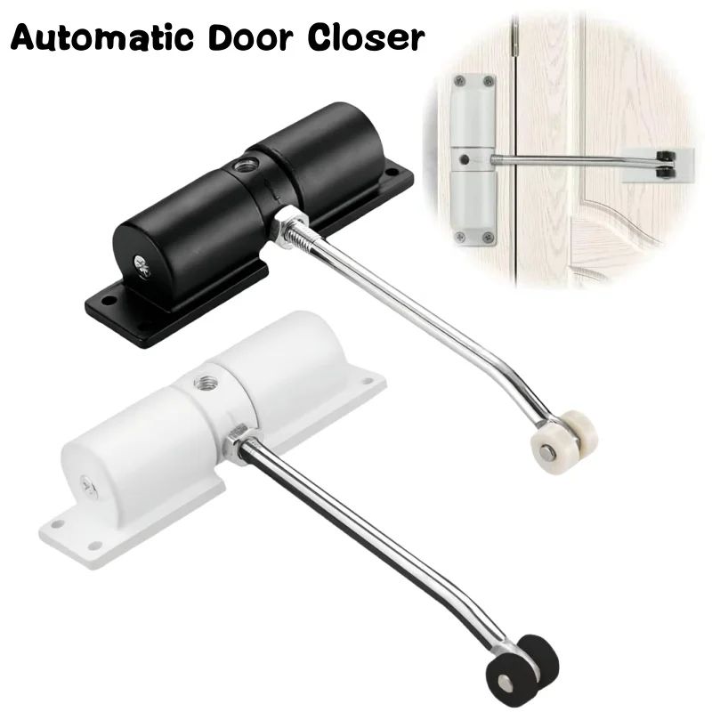 Heavy-Duty 180° Automatic Door Closer - Silent Adjustable Self-Closing Hinge