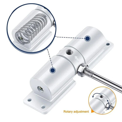 HeavyDuty 180 Automatic Door Closer  Silent Adjustable SelfClosing Hinge 2