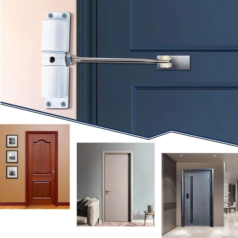 HeavyDuty 180 Automatic Door Closer  Silent Adjustable SelfClosing Hinge 4