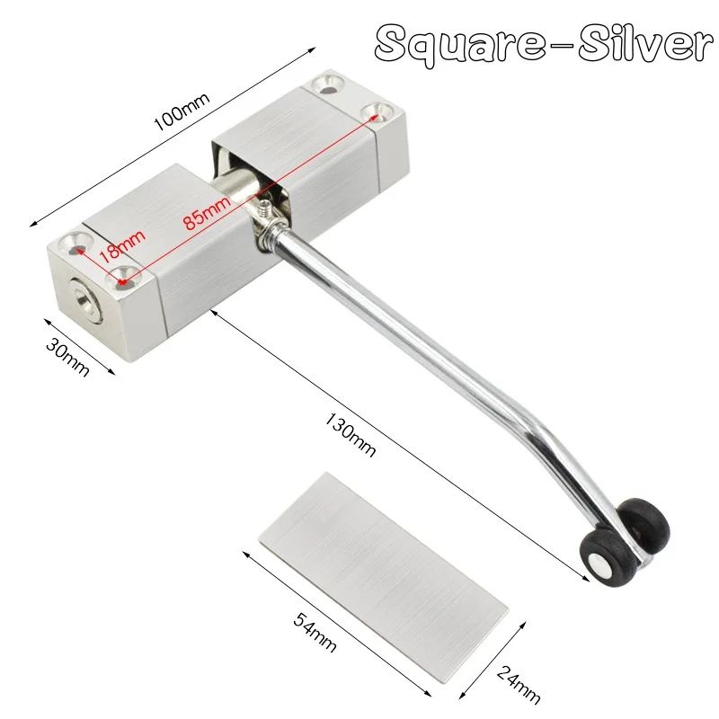 HeavyDuty 180 Automatic Door Closer  Silent Adjustable SelfClosing Hinge 6
