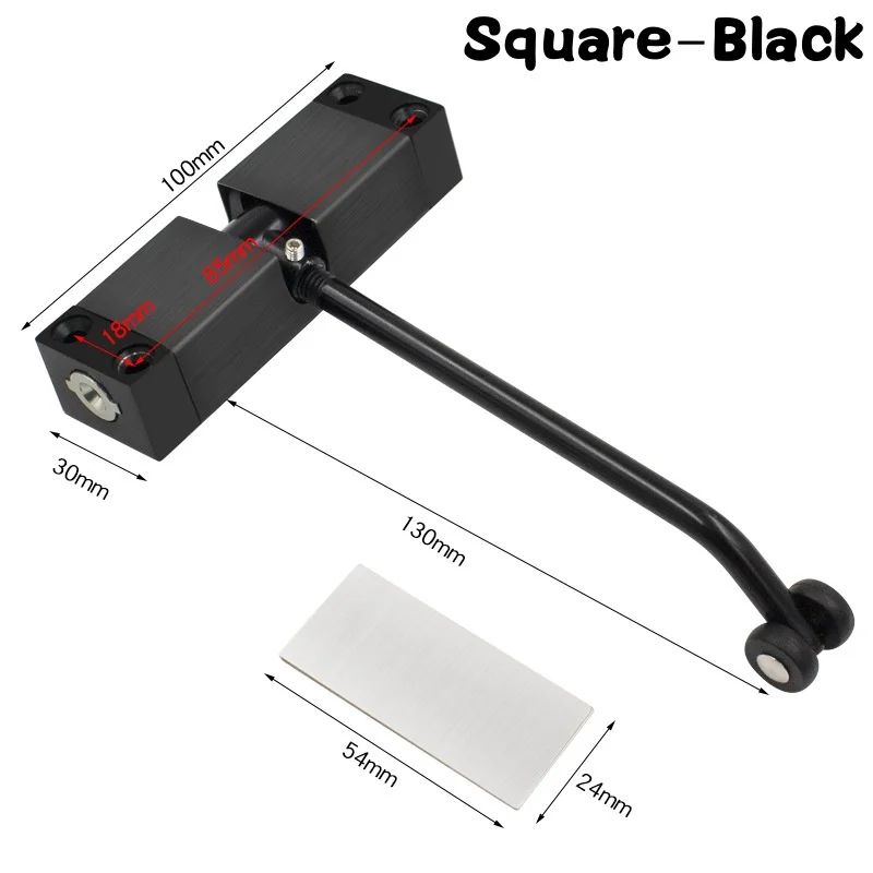 HeavyDuty 180 Automatic Door Closer  Silent Adjustable SelfClosing Hinge 7