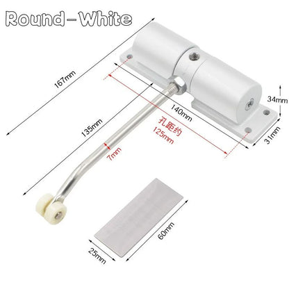 HeavyDuty 180 Automatic Door Closer  Silent Adjustable SelfClosing Hinge 8