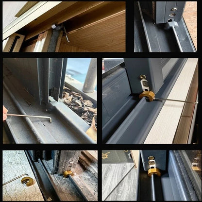 SecureGlide Aluminum Sliding Window  Door Stopper 3510 Pcs  AntiTheft  Child Safety Lock 3