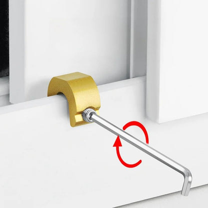 SecureGlide Aluminum Sliding Window  Door Stopper 3510 Pcs  AntiTheft  Child Safety Lock 5