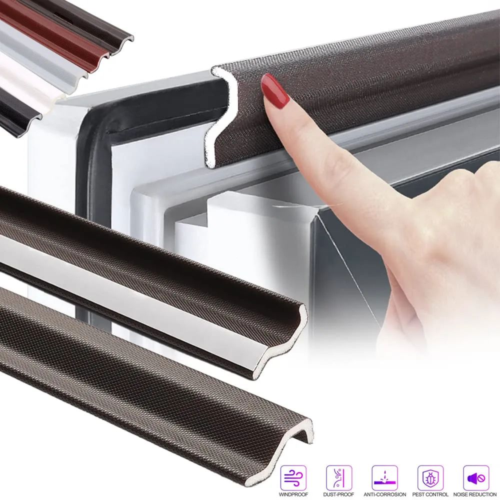 Premium Acoustic Foam Window & Door Seal Strip - Self-Adhesive Weather Stripping Tape