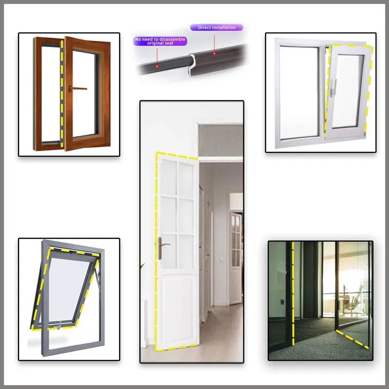 Premium Acoustic Foam Window  Door Seal Strip  SelfAdhesive Weather Stripping Tape 4