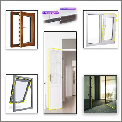 Premium Acoustic Foam Window  Door Seal Strip  SelfAdhesive Weather Stripping Tape 4