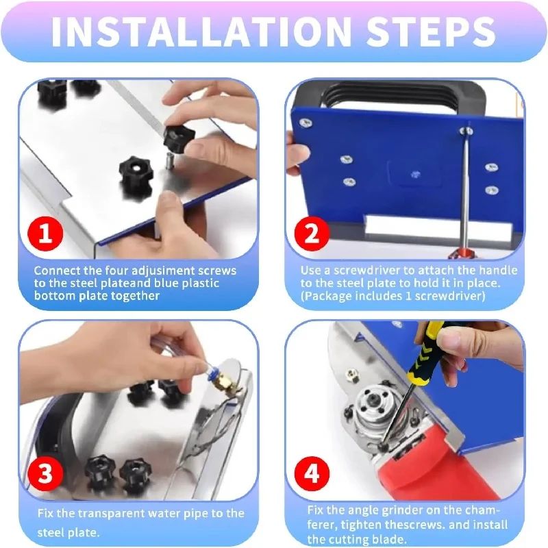 Universal 45 Tile Chamfering Stand  Precision Angle Grinder Holder For 100Type Grinders 5