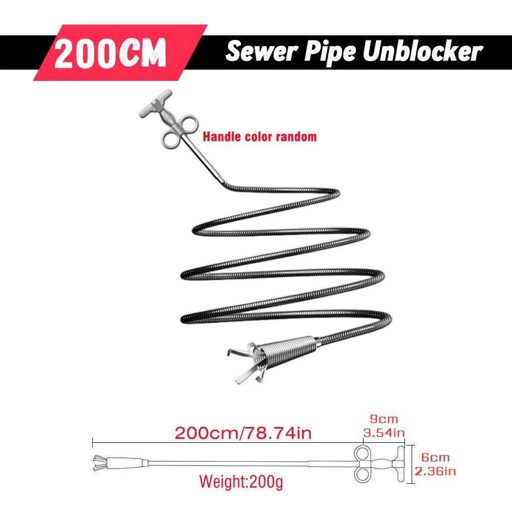 SmartFlow Sewer Pipe Unblocker  HeavyDuty Drain Snake  Pipe Dredging Tool 9