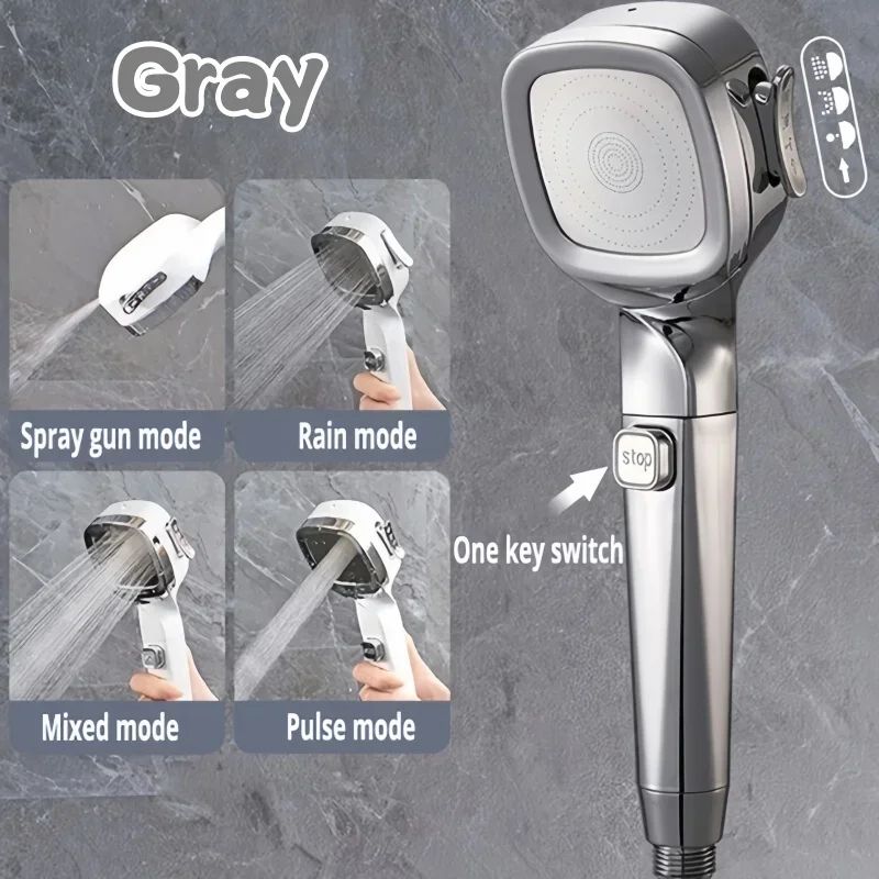 Premium 4Mode High Pressure  WaterSaving Shower Head With OnOff Button 6