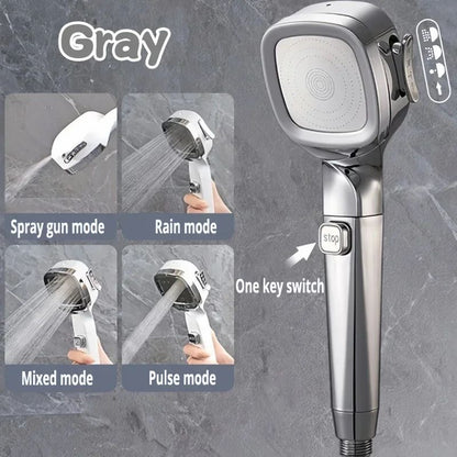 Premium 4Mode High Pressure  WaterSaving Shower Head With OnOff Button 6