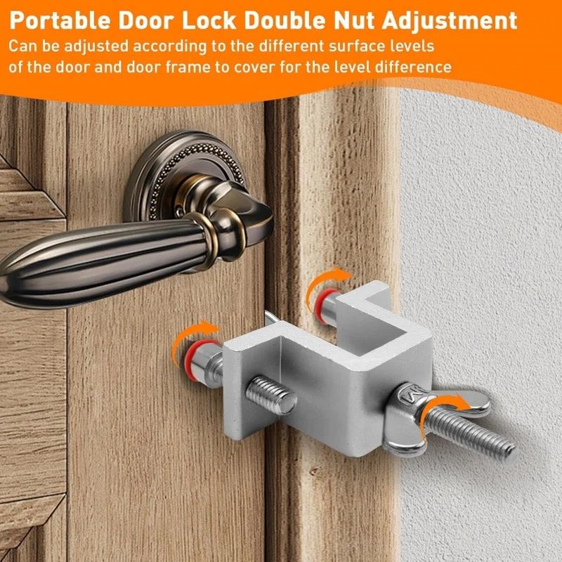 SecureStay Portable Travel Door Lock  DualNut Safety Stopper 1