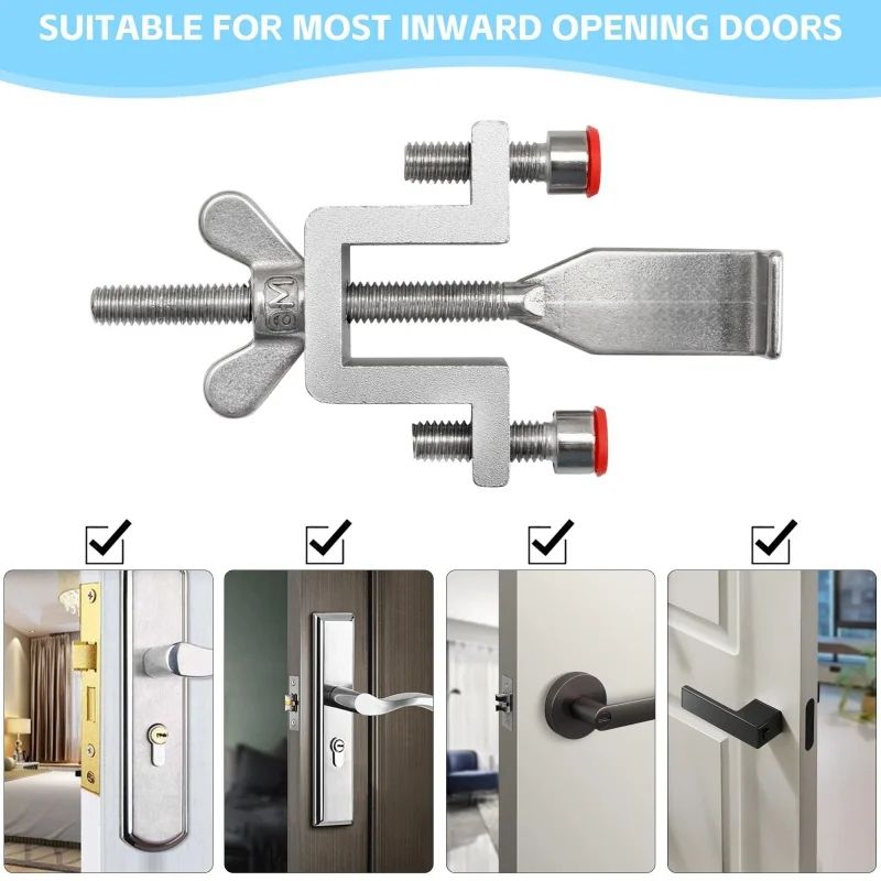 SecureStay Portable Travel Door Lock  DualNut Safety Stopper 4
