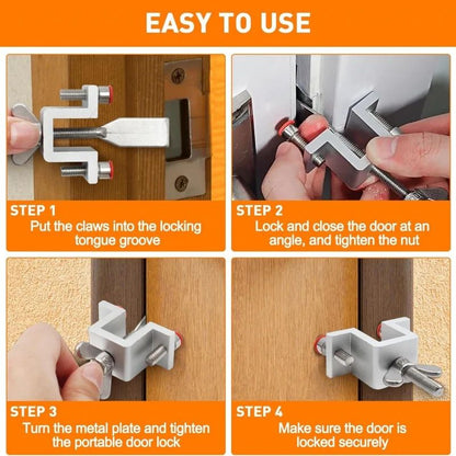 SecureStay Portable Travel Door Lock  DualNut Safety Stopper 5