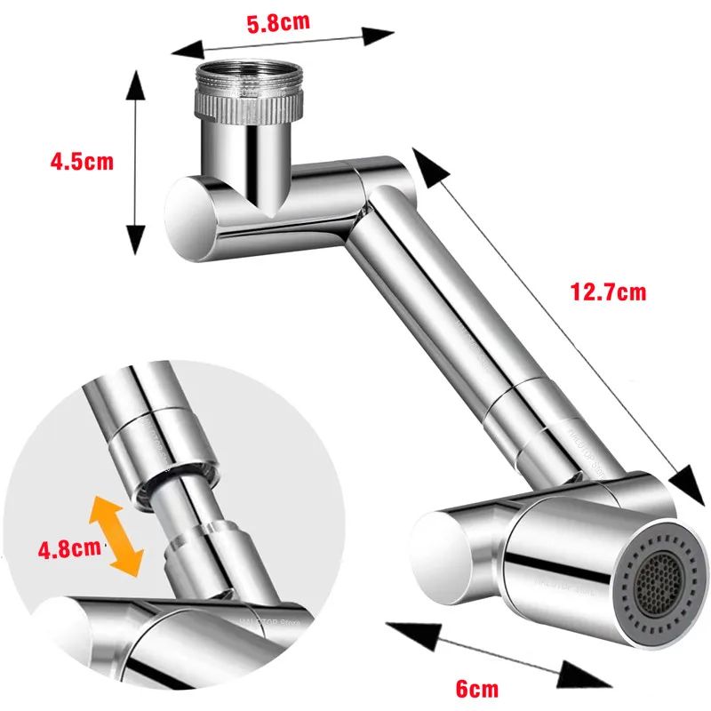 Rotatable 360 WaterSaving Faucet Aerator Adapter 4