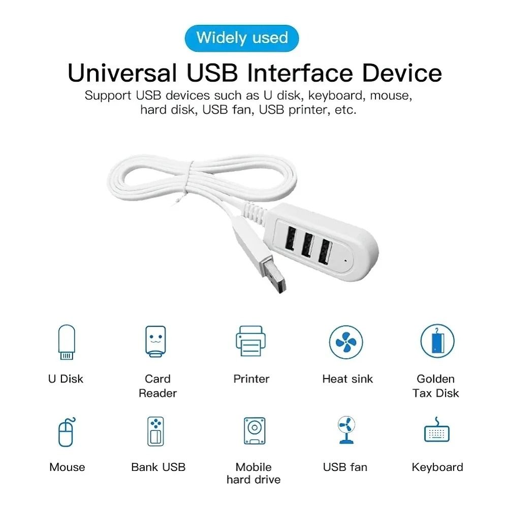 3 In 1 USB Splitter Socket Multi Port Charging And Data Hub Adapter 6